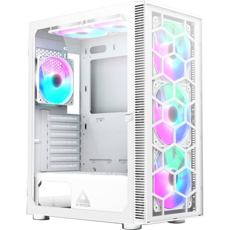 Montech X3 Glass Midi-Tower RGB Boîtier en verre trempé blanc